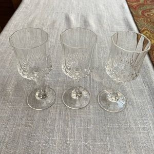Three Glass Cordial Glasses